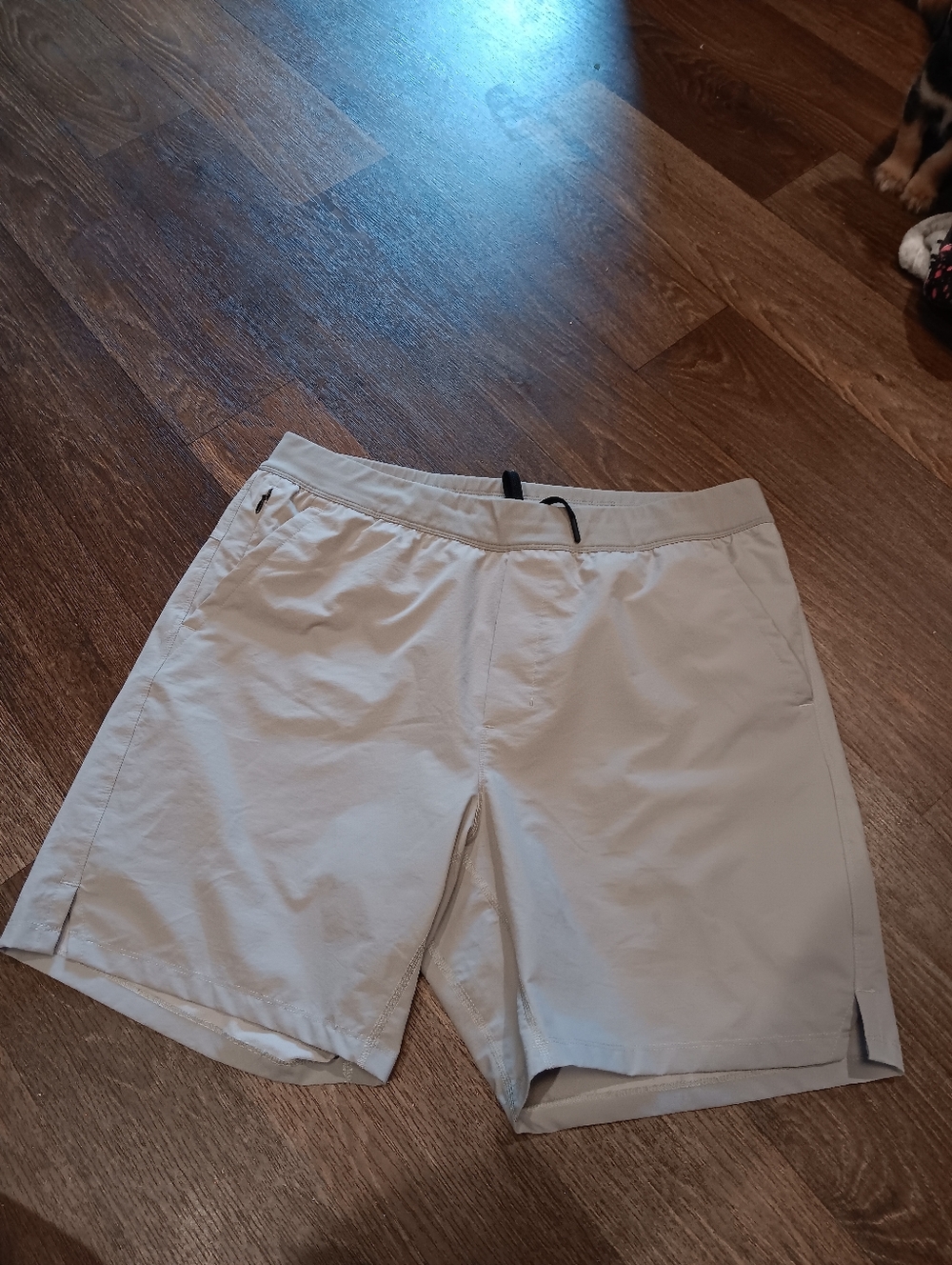 Public Rec Men's Light Gray Hybrid Active Shorts with Drawcord